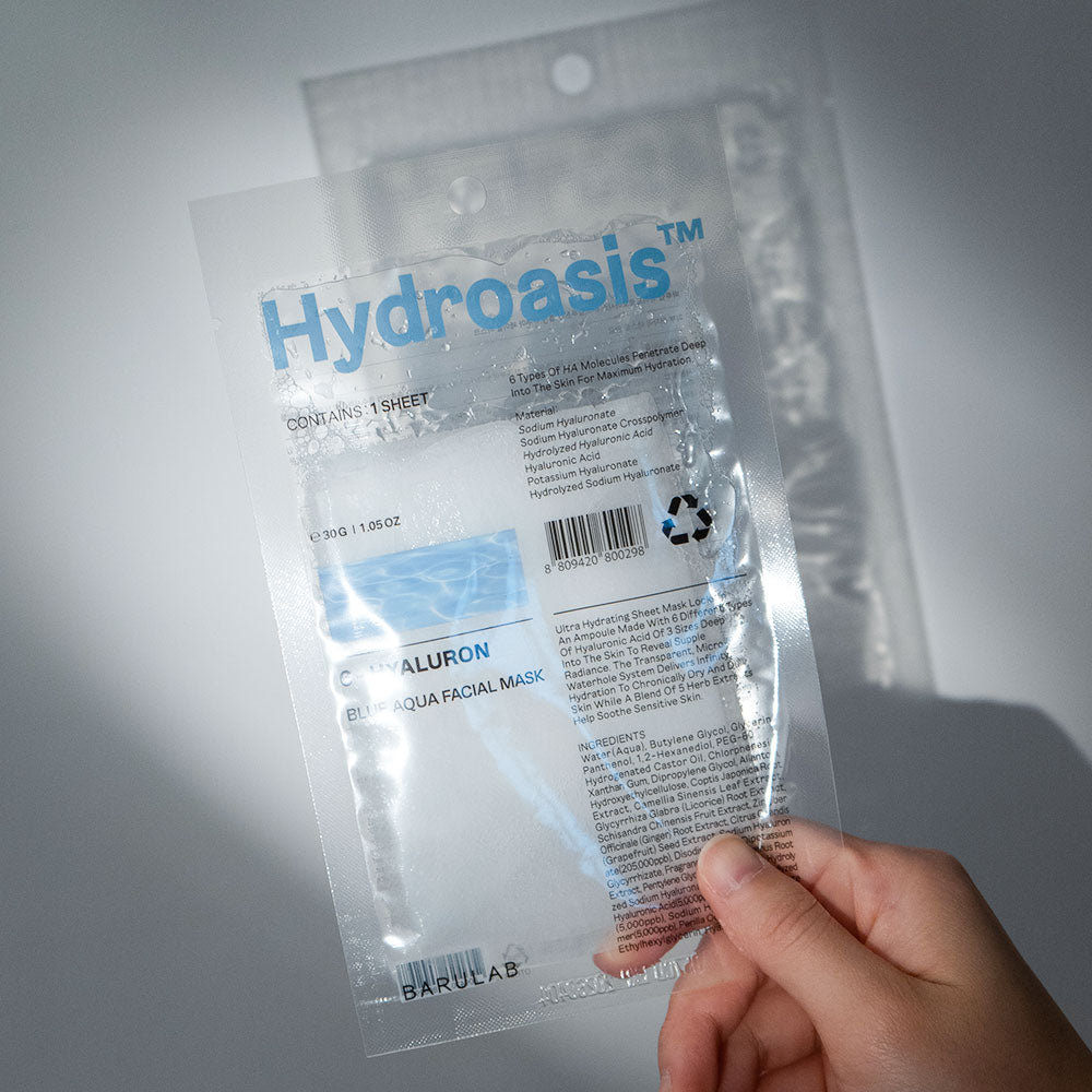 Hydroasis™ 藍水光波微分子玻尿酸長效保濕面膜